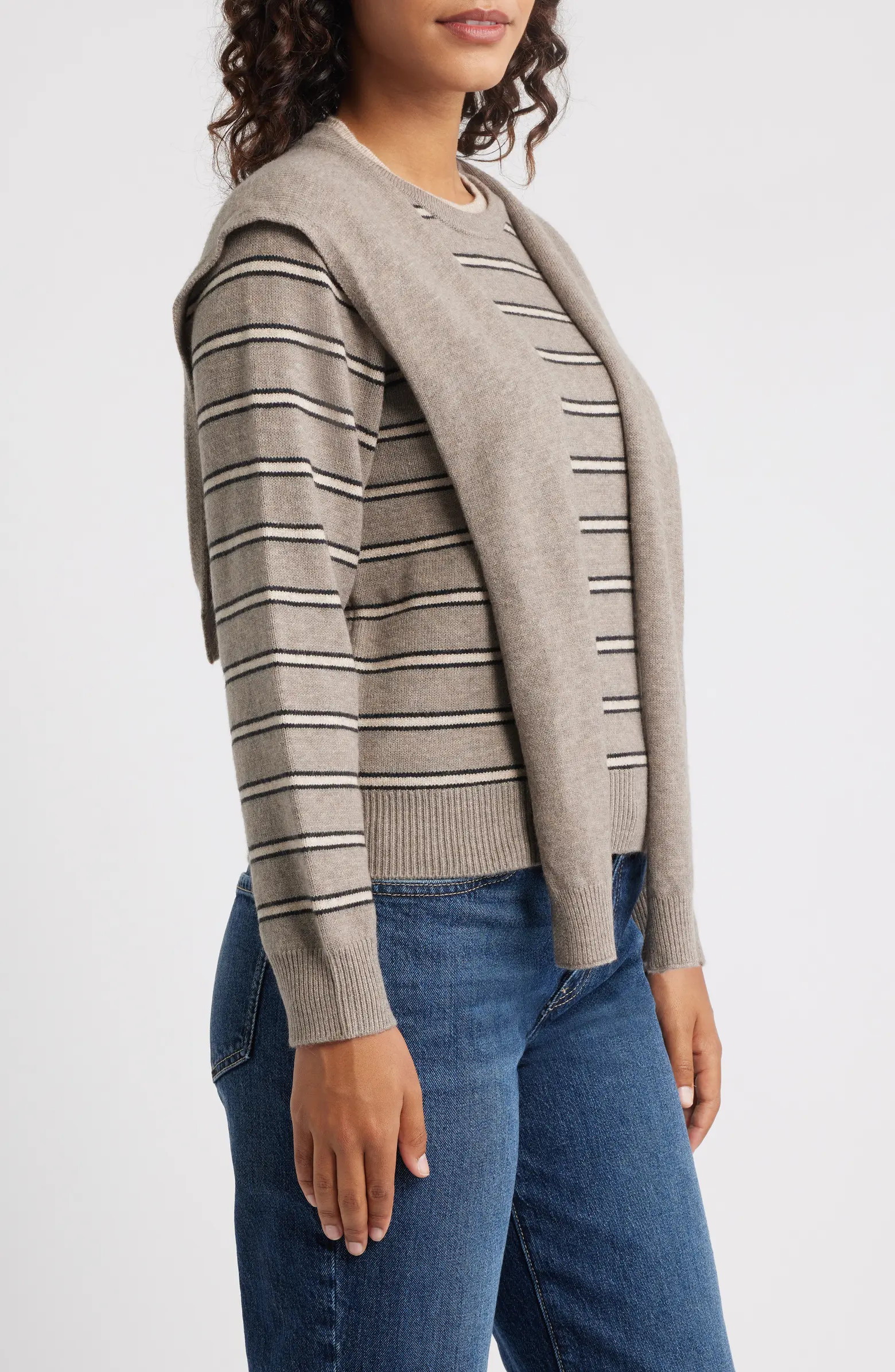 Twofer Tie Sleeve Sweater | Nordstrom