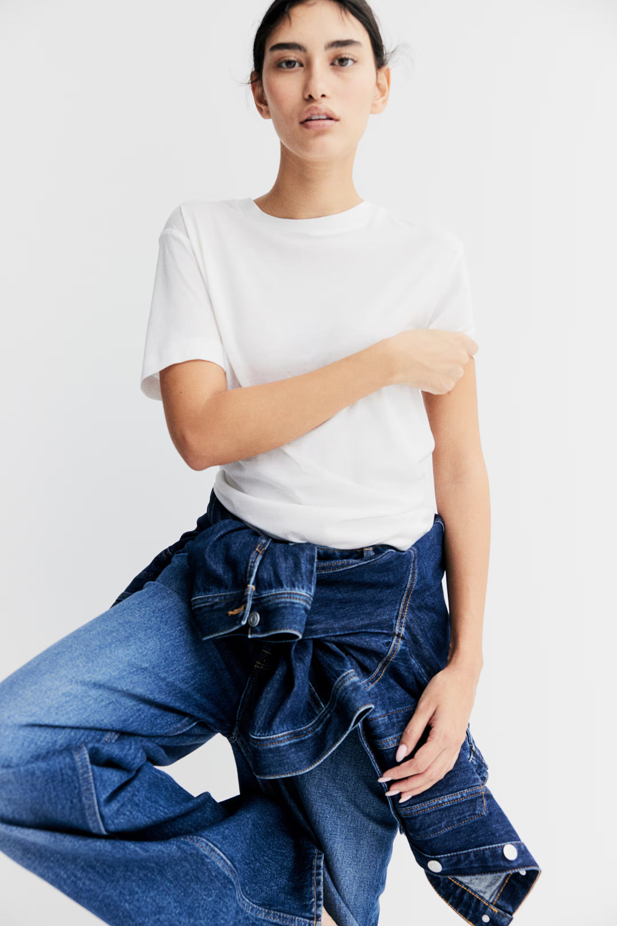 Silk-blend T-shirt | H&M (UK, MY, IN, SG, PH, TW, HK)