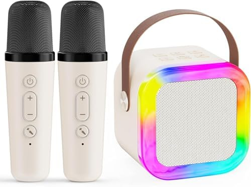 Karaoke Machine for Kids,2025 New Mini Portable Karaoke Toys, Karaoke Speaker with 2 Wireless Mic... | Amazon (US)