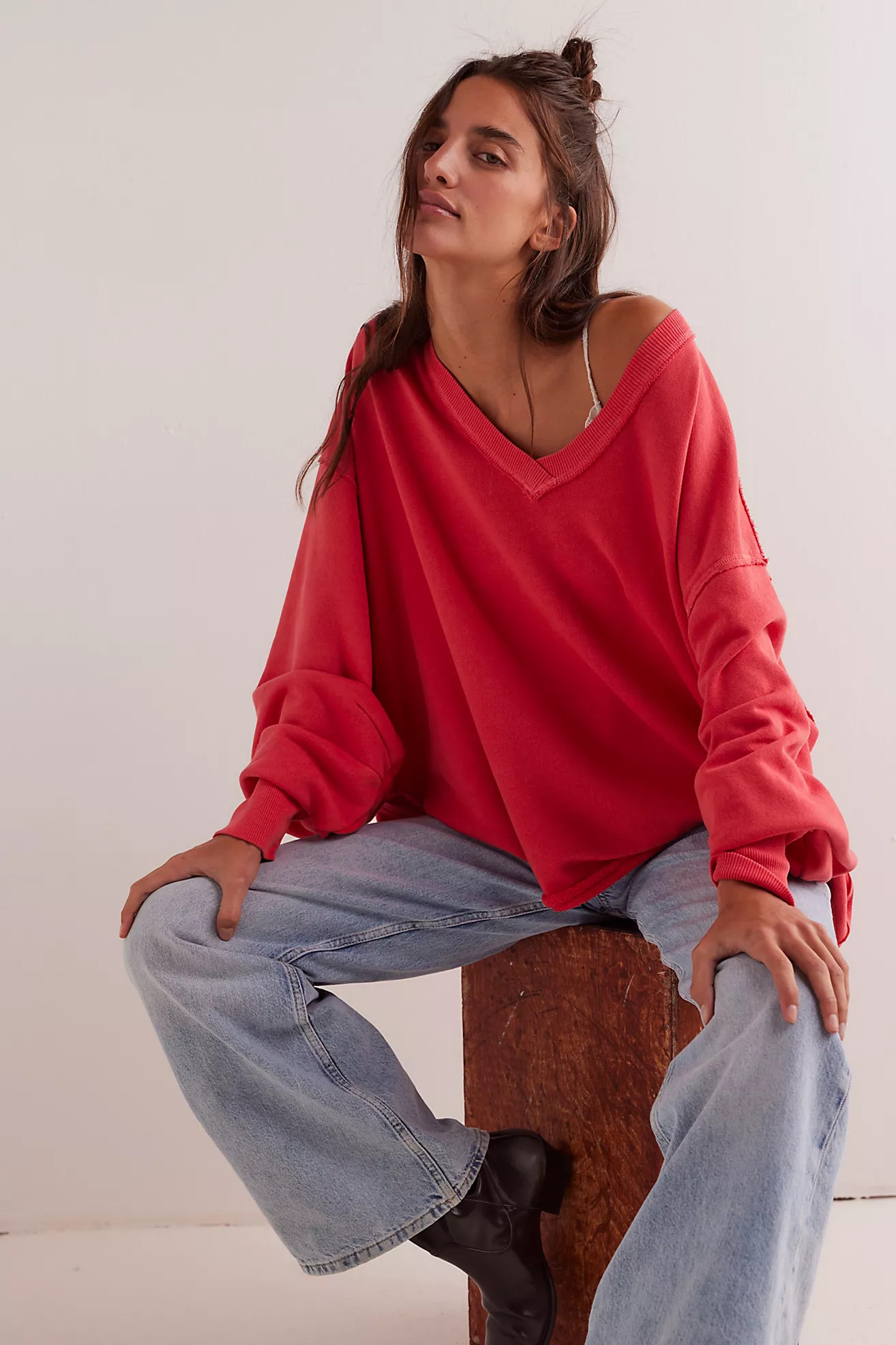 We The Free Venice V-Neck Sweatshirt | Free People (Global - UK&FR Excluded)