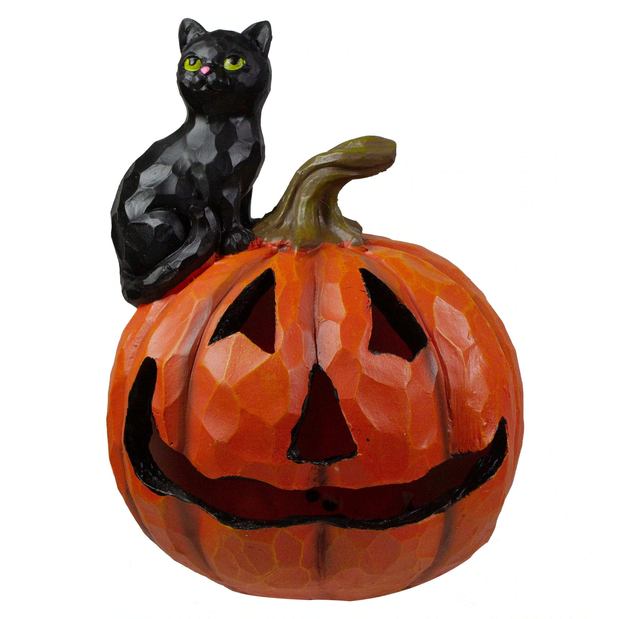 10" LED Lighted Jack-O-Lantern and Black Cat Tabletop Halloween Figure | Bed Bath & Beyond
