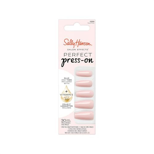 Sally Hansen Salon Effects Perfect Press-On Nails, Soul Pink, Press On Nails, Easy to Apply, Nail Glue & Adhesive Tabs Included | Amazon (US)