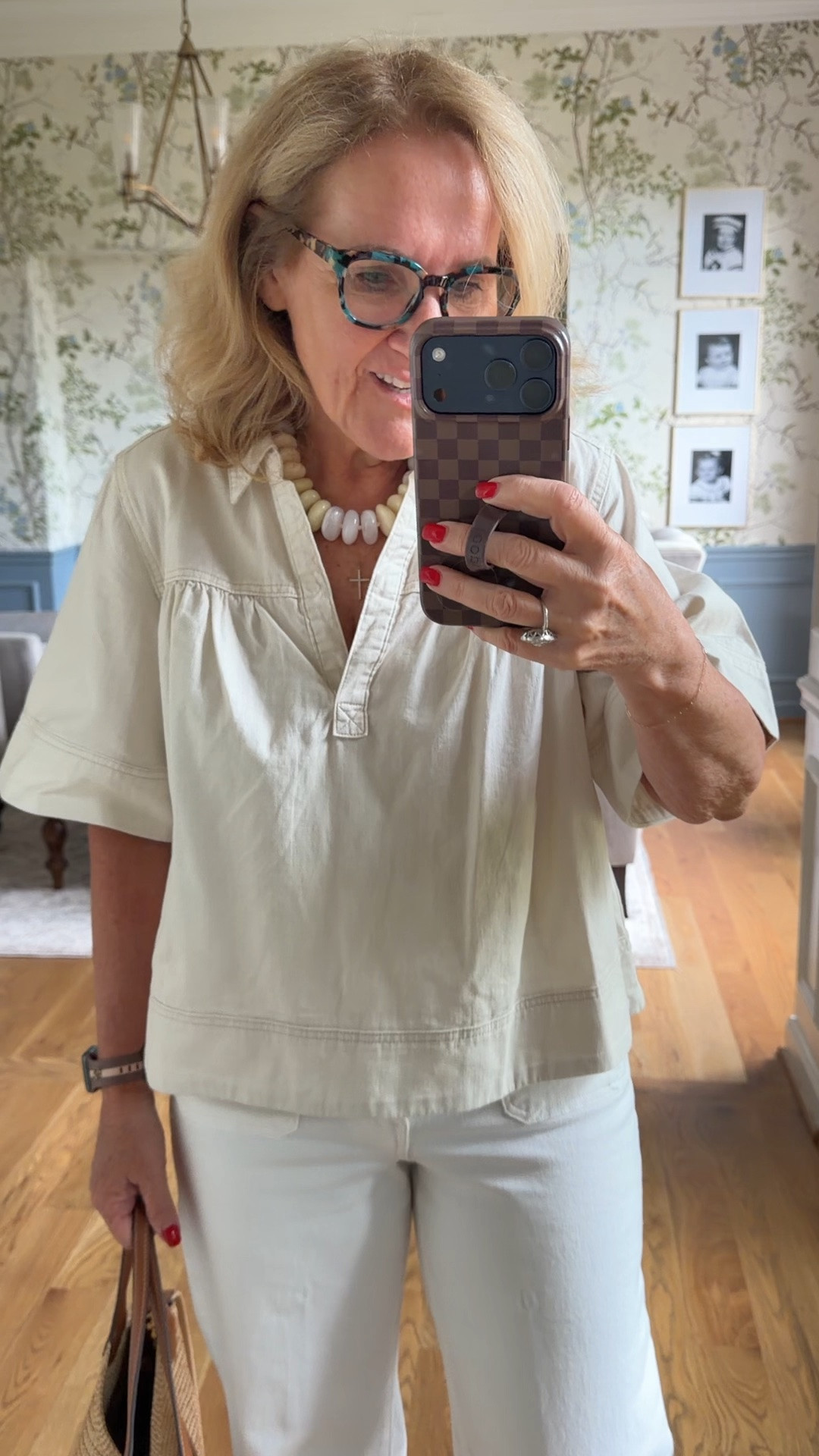 Neutral outfit 
Top size medium 
Jeans size 29 short 
Heading to the dermatologist so no makeup and minimal jewelry I feel naked!!! And I’m totally stressed. I hate these appts

#LTKOver40 #LTKootd #LTKPetite