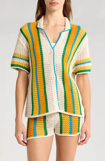 MOTHER The Camp Champ Crochet Shirt | Nordstromrack | Nordstrom Rack