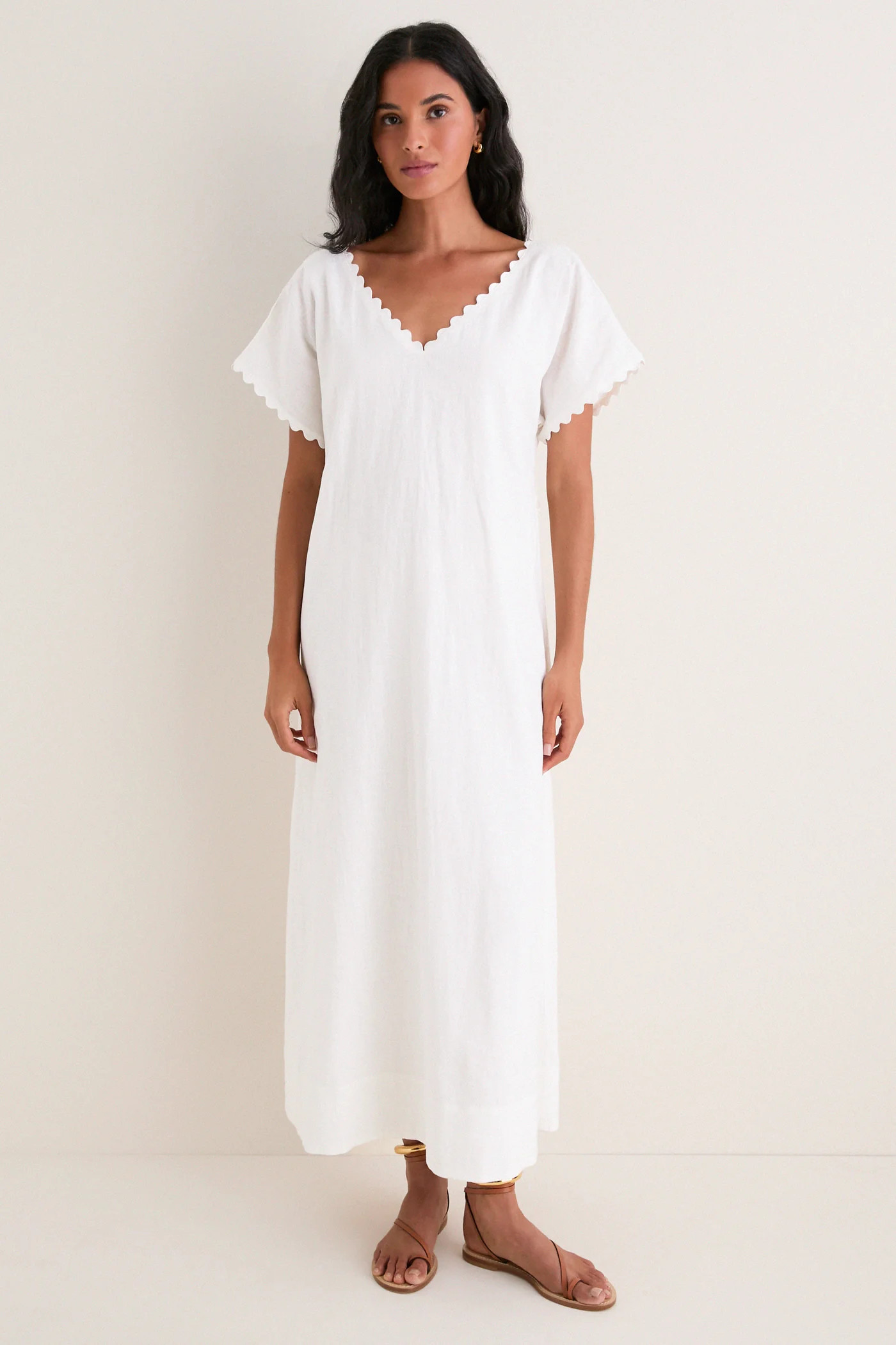 White Linen Ric Rac Myles Dress | Tuckernuck (US)