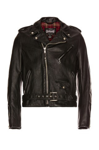 Schott Vintage Fit Moto Jacket in Black | FWRD 