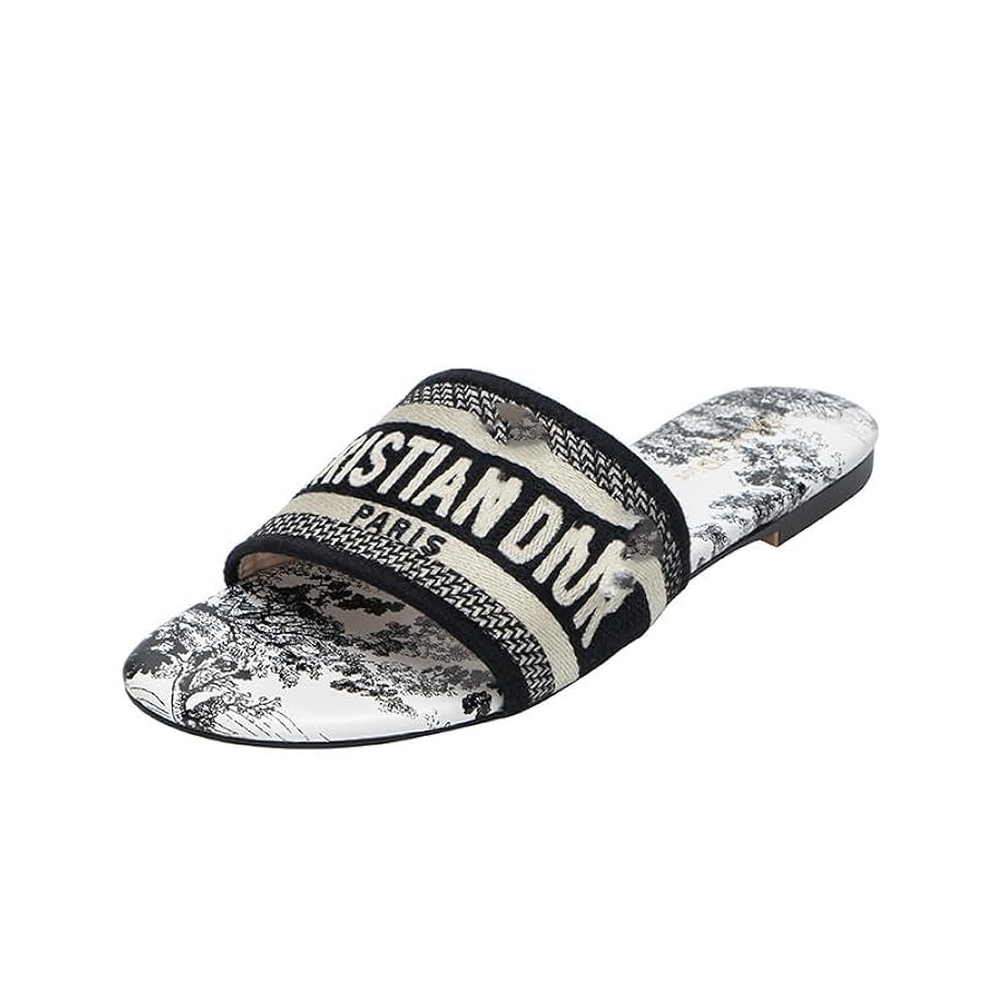 Slipper Sandals for Women's Canvas Thick Sole Slipper Sandals Comfortable Open Toe Summer Beach S... | Amazon (US)