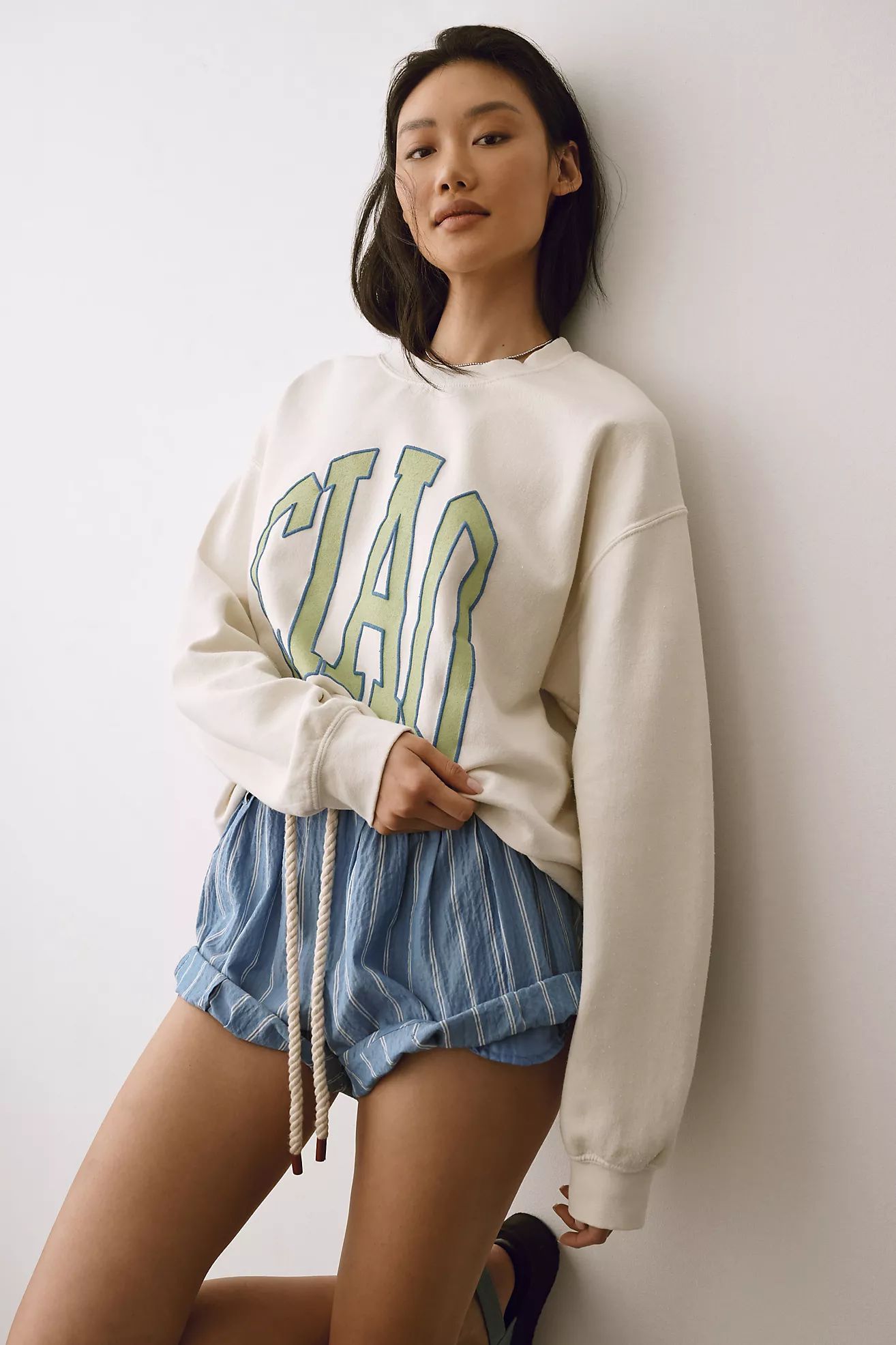 By Anthropologie Ciao Oversized Sweatshirt | Anthropologie (US)