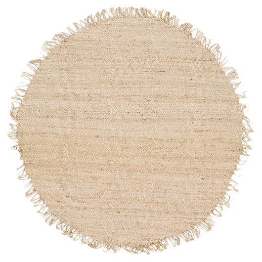 Selina Coastal Beach Natural Jute Woven Rug - 10' Round | Kathy Kuo Home