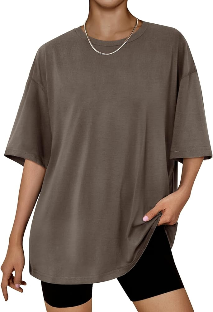 Trendy Queen Womens Fashion Workout T Shirts Athletic Plus Size Tops Summer Trendy Clothes 2024 S... | Amazon (US)