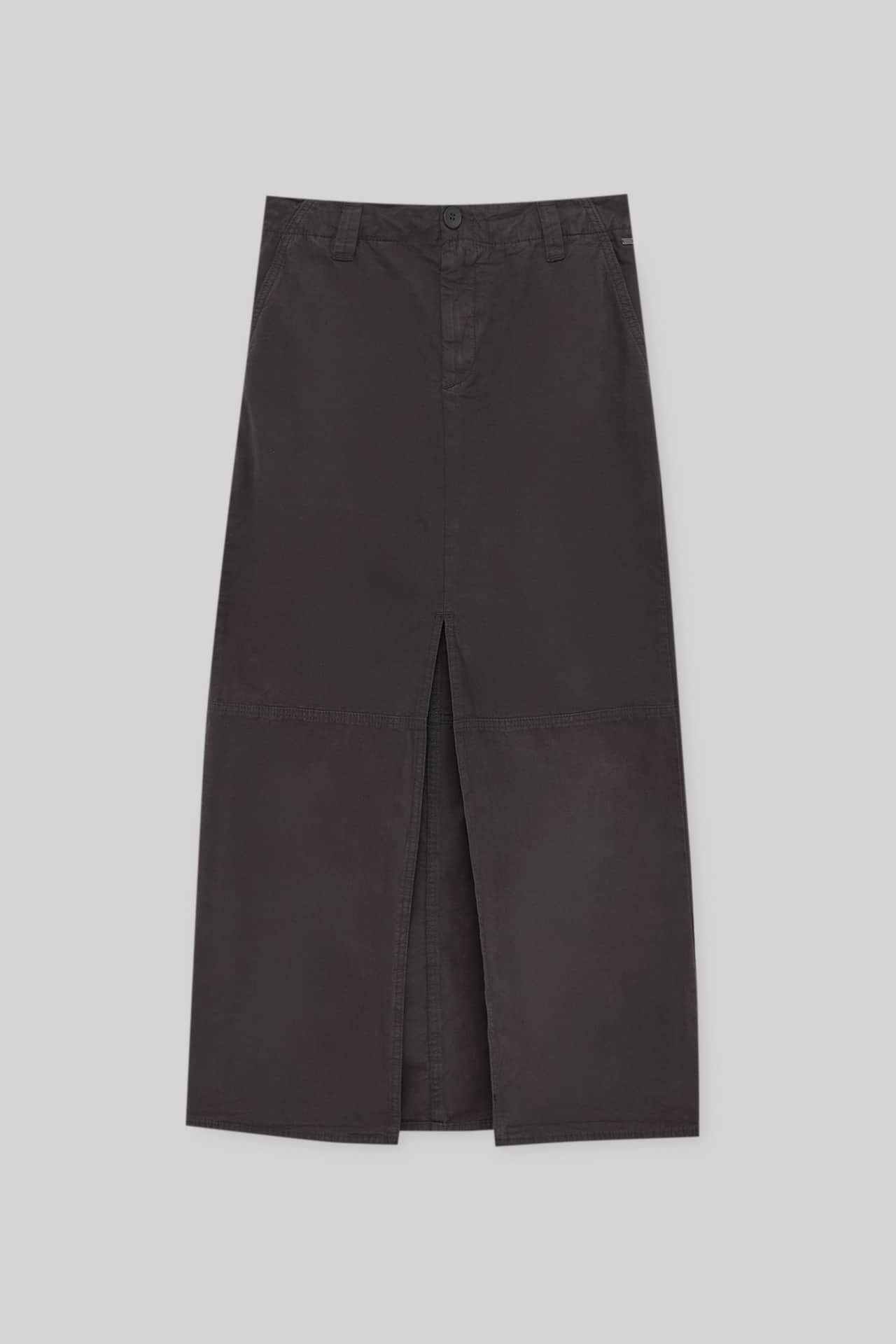Long skirt with a slit | PULL and BEAR UK