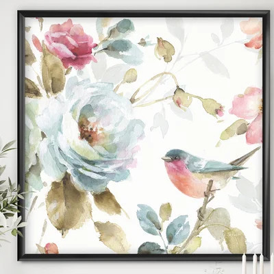 Beautiful Bird Romance I - Picture Frame Print on Canvas | Wayfair North America
