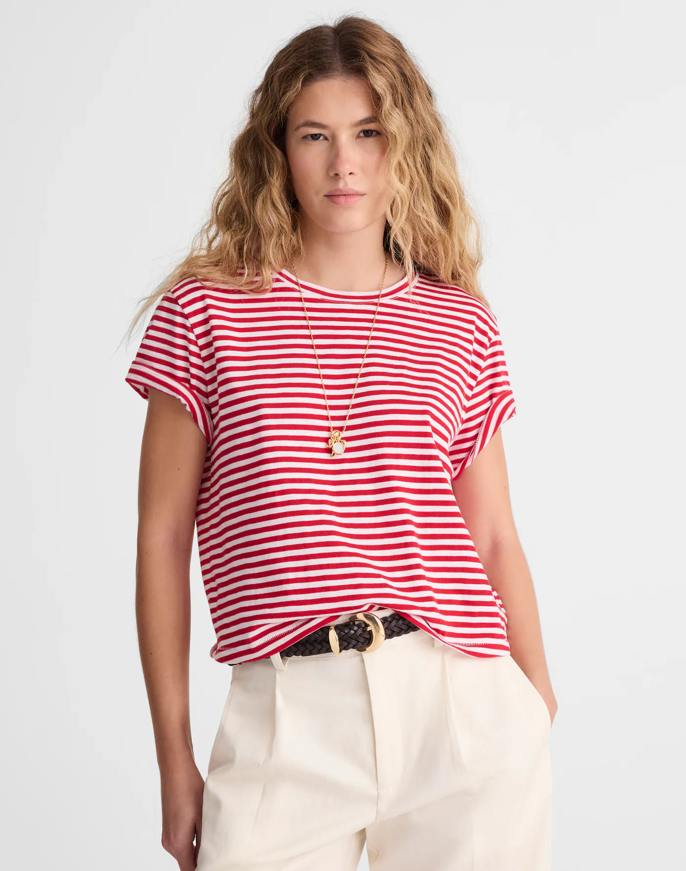Slub Boxy-Crop Tee | Madewell