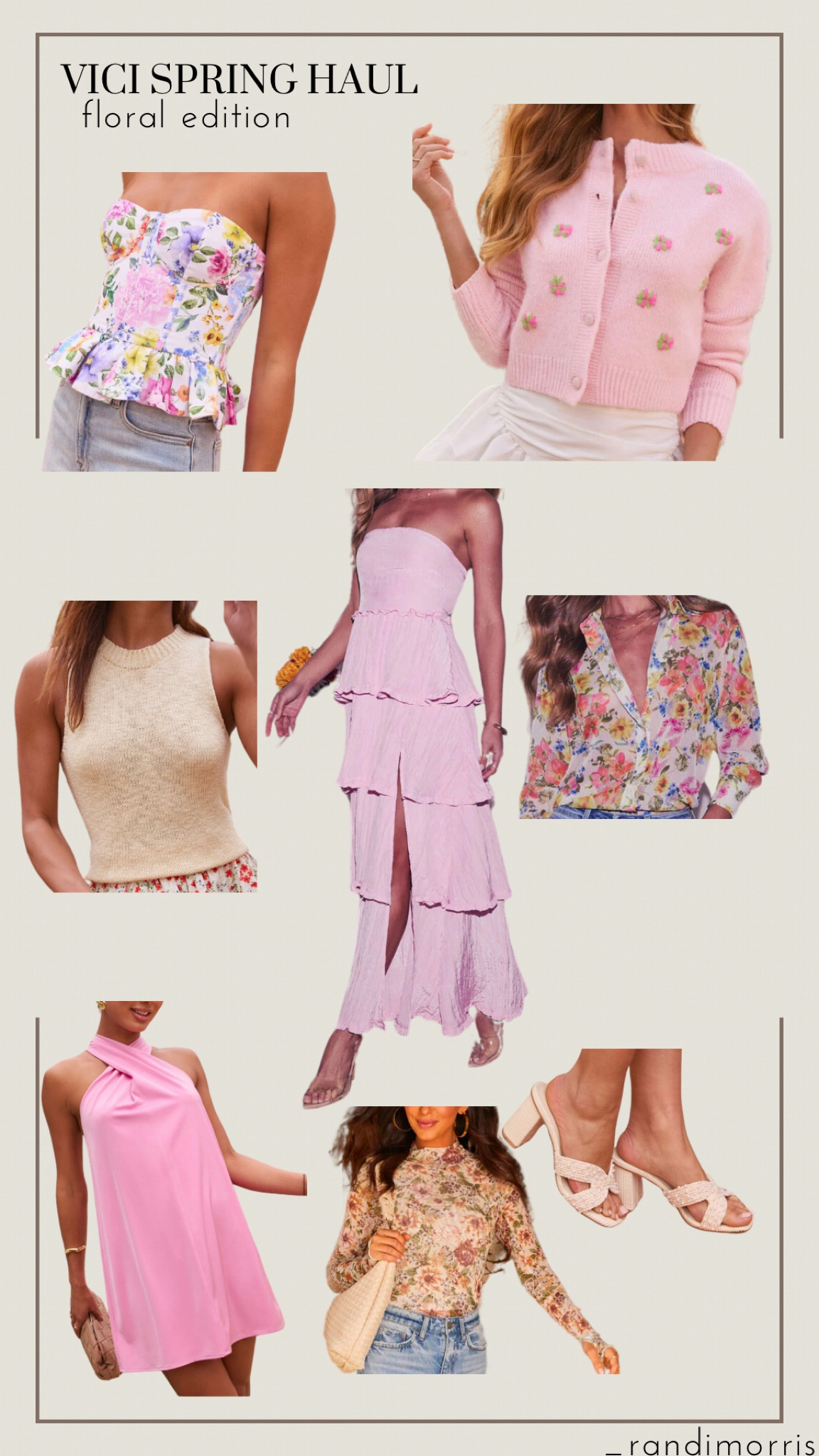 Vici spring haul for the floral and pink loving girls! Transitional floral pieces, spring top, floral button up, trending spring wardrobe additions ,, pink ruffle dress, button up sweater ,, pink satin dress ,, pearl sandals ,, 

#LTKSeasonal #LTKStyleTip #LTKxVICI