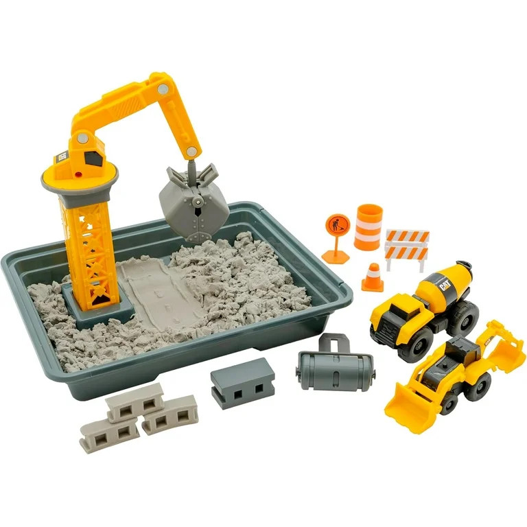 CAT Construction Toys, Dig N' Build Dirt Playset with 12 OZ of Dirt Compound, 2 Little Machine Ve... | Walmart (US)