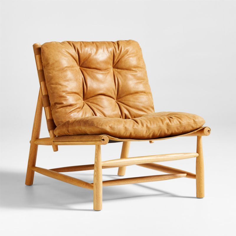 Henning Leather Accent Chair + Reviews | Crate & Barrel | Crate & Barrel
