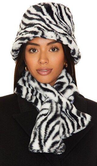 Faux Fur Hat in Zebra | Revolve Clothing (Global)