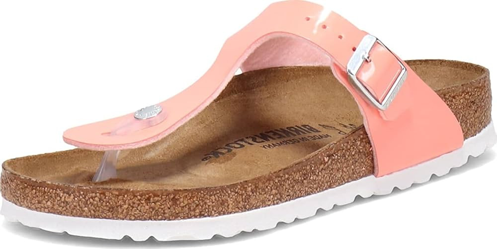 Birkenstock Women's Birko-Flor Gizeh Silver Bflor | Amazon (US)