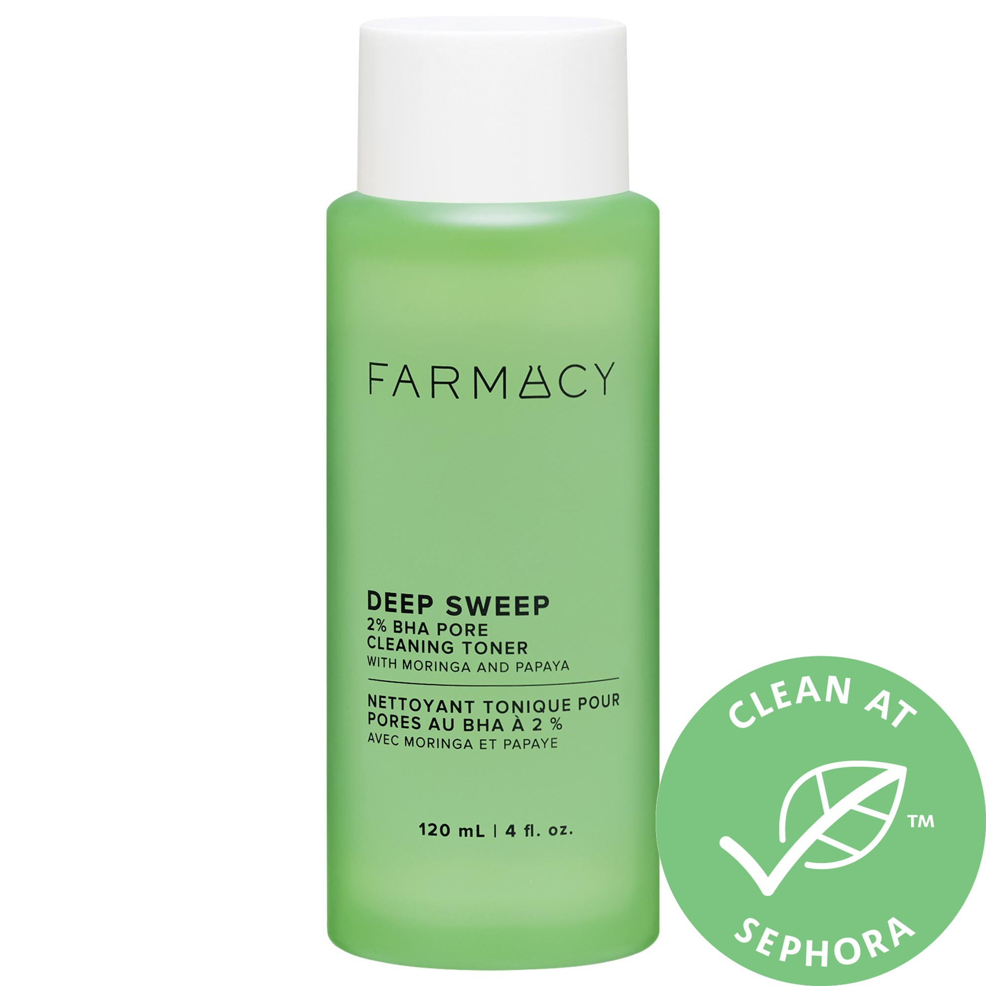 Farmacy Deep Sweep 2% BHA Pore Cleaning Toner with Moringa + Papaya 4.0 oz/ 120 mL | Sephora (US)