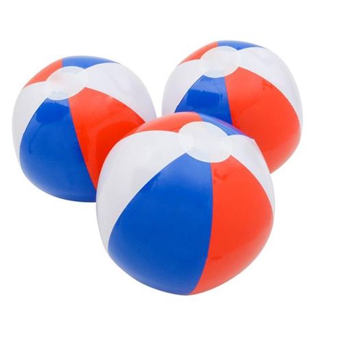 Beach Ball - Red, White, and Blue - 12 per pack | Walmart (US)