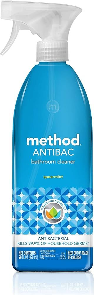 Method Antibacterial Bathroom Cleaner, Spearmint, Removes Mold + Mildew stains, 28 Fl Oz | Amazon (US)