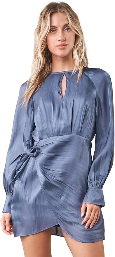Sugar Lips Women's Semie Long Sleeve Mini Wrap Dress | Amazon (US)