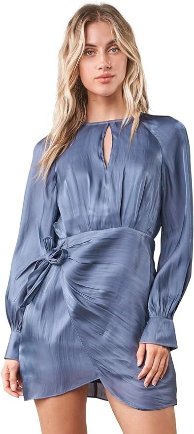 Sugar Lips Women's Semie Long Sleeve Mini Wrap Dress | Amazon (US)