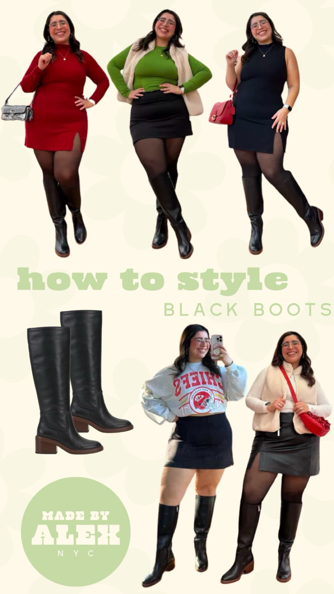 How to style black boots 🖤 sharing several options of how to style my Vince Camuto boots! These are an investment piece but they are so worth it. I wear them all the time and the quality is amazing!

#LTKstyletip #LTKshoecrush #LTKSeasonal