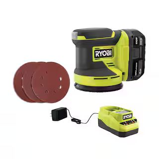 RYOBI ONE+ 18V Cordless 5 in. Random Orbit Sander Kit with 4.0 Ah Battery and Charger PCL406K1 - ... | The Home Depot