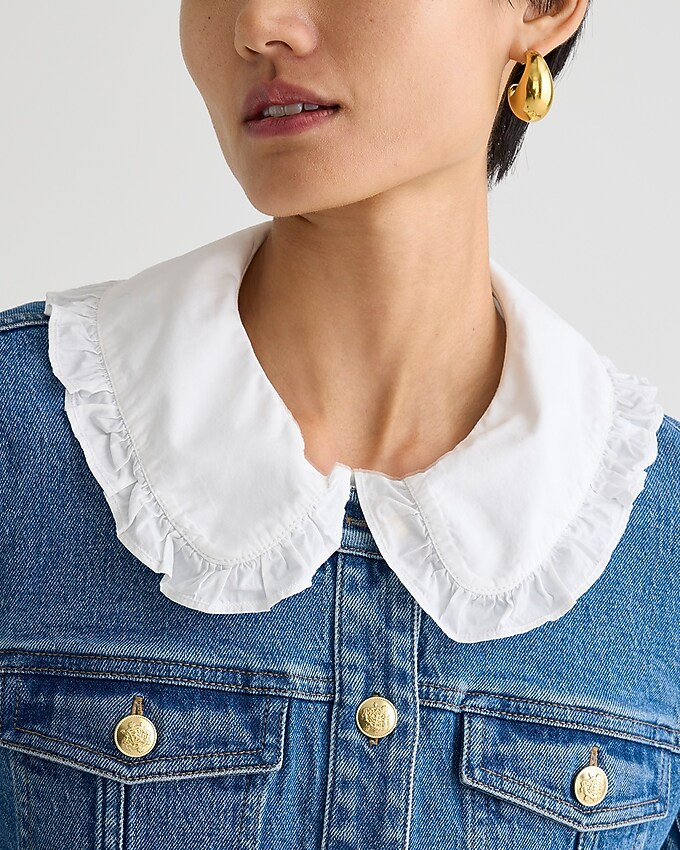 IN YOUR SHOPPING BAGRuffle-collar shirt in cotton poplinItem BT732$98.0040% off full price with c... | J. Crew US