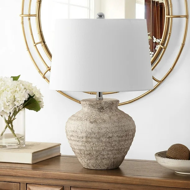 SAFAVIEH Ledger 22.5" Table Lamp | Light Grey | | Walmart (US)