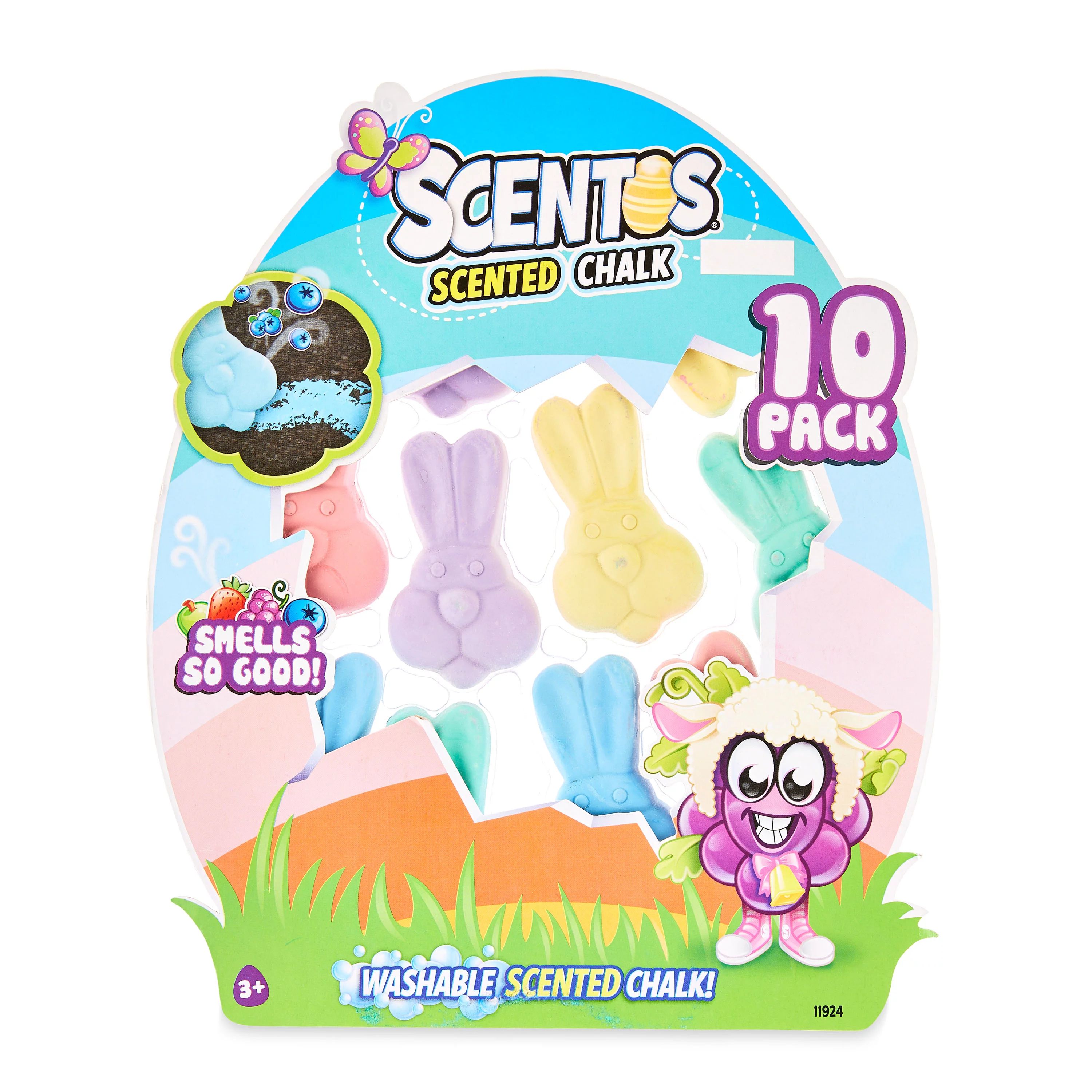 Scentos Easter Themed 10 pack Scented Bunny Shaped Chalk - Ages 3+, Party Favors | Walmart (US)