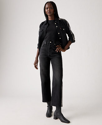 Women's Ribcage High Rise Straight Ankle Jeans | Macy's