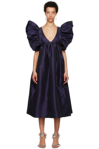 SSENSE Exclusive Navy Adriana Maxi Dress | SSENSE