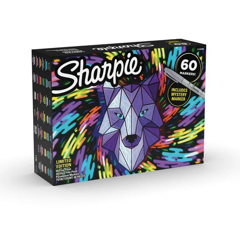 Sharpie Permanent Markers Limited Edition Set, Contains Fine Point Markers, 60 Count | Walmart (US)