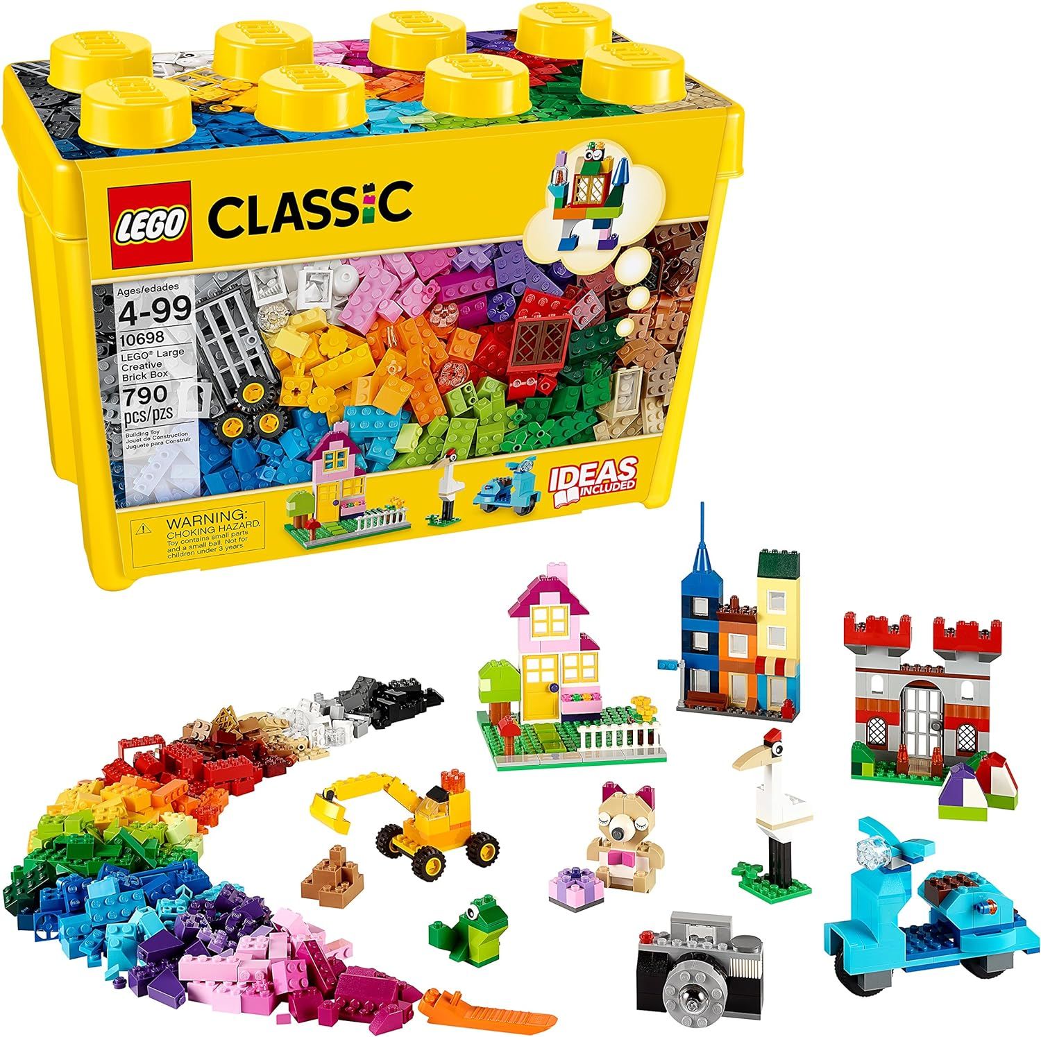 LEGO Classic Large Creative Brick Box 10698 Build Your Own Creative Toys, Kids Building Kit (790 ... | Amazon (US)