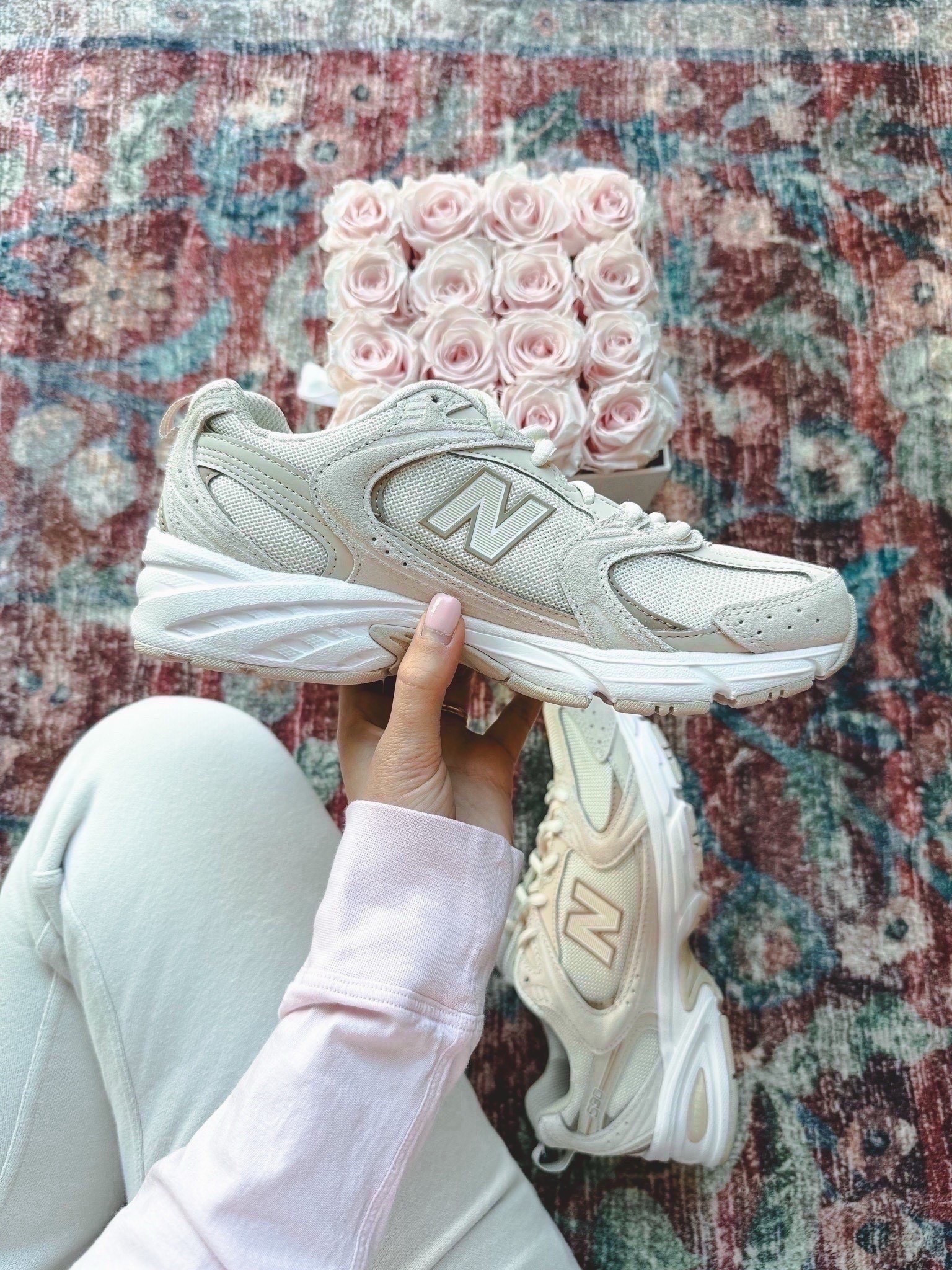New balance 530 omg I am obsessed with this cream!!!!! Got my normal size (make sure you get the women’s size since they are unisex) and they fit perfect

 


#LTKHoliday #LTKFindsUnder100 #LTKGiftGuide