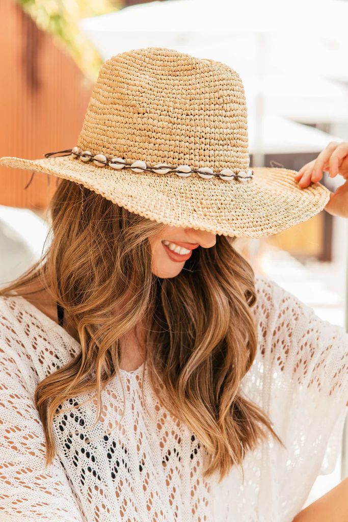 NEW!! Coastal Cowgirl Hat with Shell Trim | Glitzy Bella
