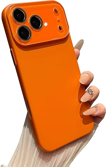 Caseative Solid Color Full Camera Lens Protection Compatible with iPhone Case (Orange,iPhone 17 P... | Amazon (US)