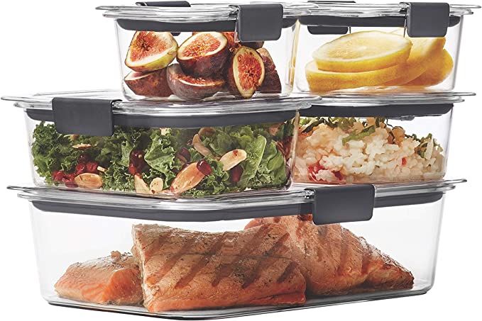 Rubbermaid Brilliance Leak-Proof Food Storage Containers with Airtight Lids, Set of 5 (10 Pieces ... | Amazon (US)