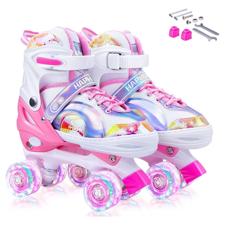 Roller Skates for Girls/Boys Size (S:10.5-13.5 / M:1-4), Kids Skates Ages 4-12 with Light Up Whee... | Walmart (US)