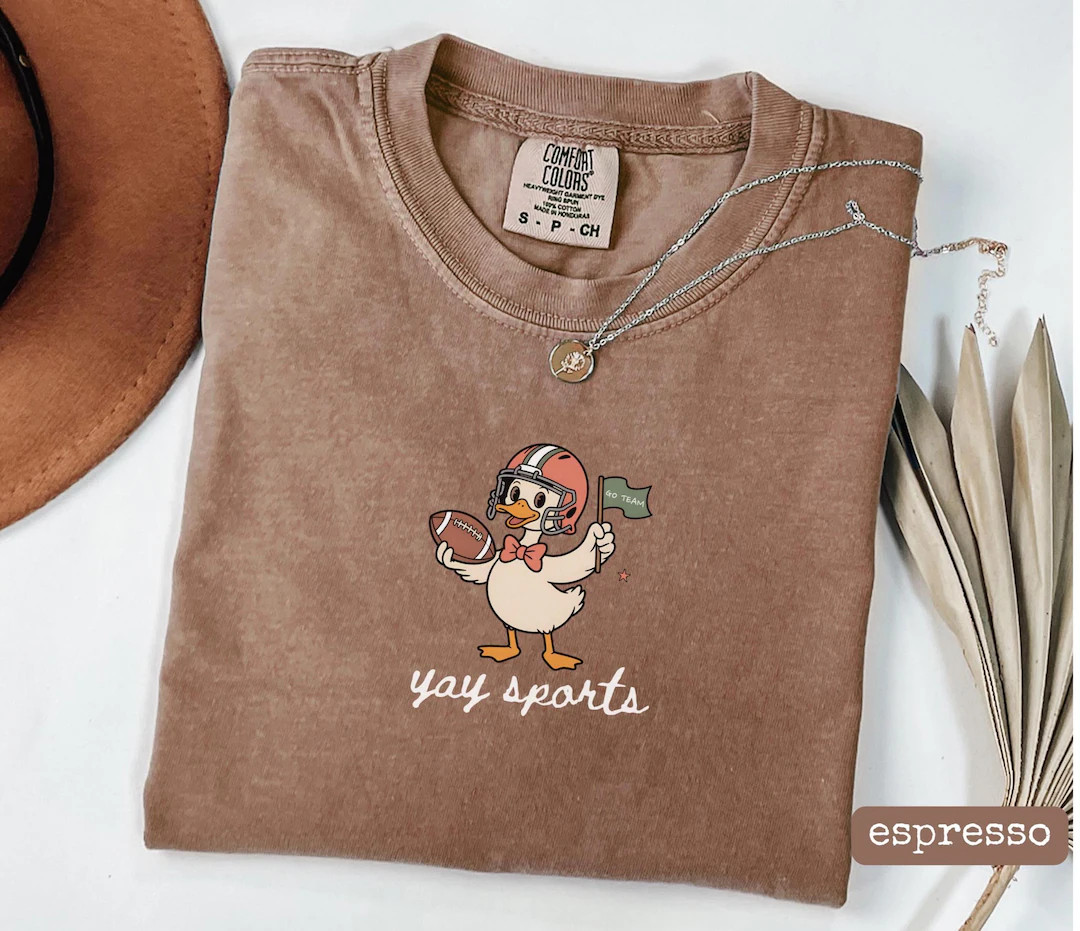 Comfort Colors® Yay Sports Shirt, Funny Go Team Tee, Sarcastic Football TShirt, Retro Game Day T... | Etsy (US)