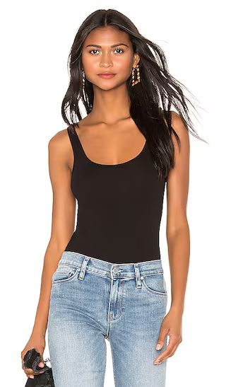 James Perse Classic Brushed Long Tank in Black | Revolve Clothing (Global)