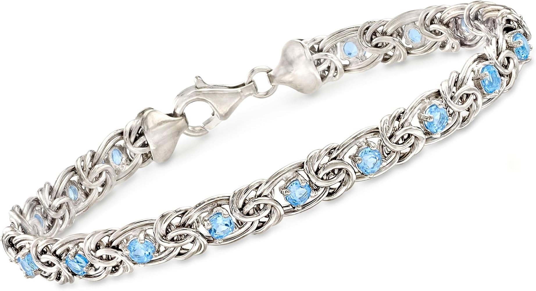 Ross-Simons Gemstone Byzantine Bracelet in Sterling Silver | Amazon (US)