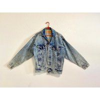 Vintage 80S Levi Strauss Acid Wash Denim Jacket, Mens Womens Levi's Jean Grunge Indie Aesthetic, 198 | Etsy (US)