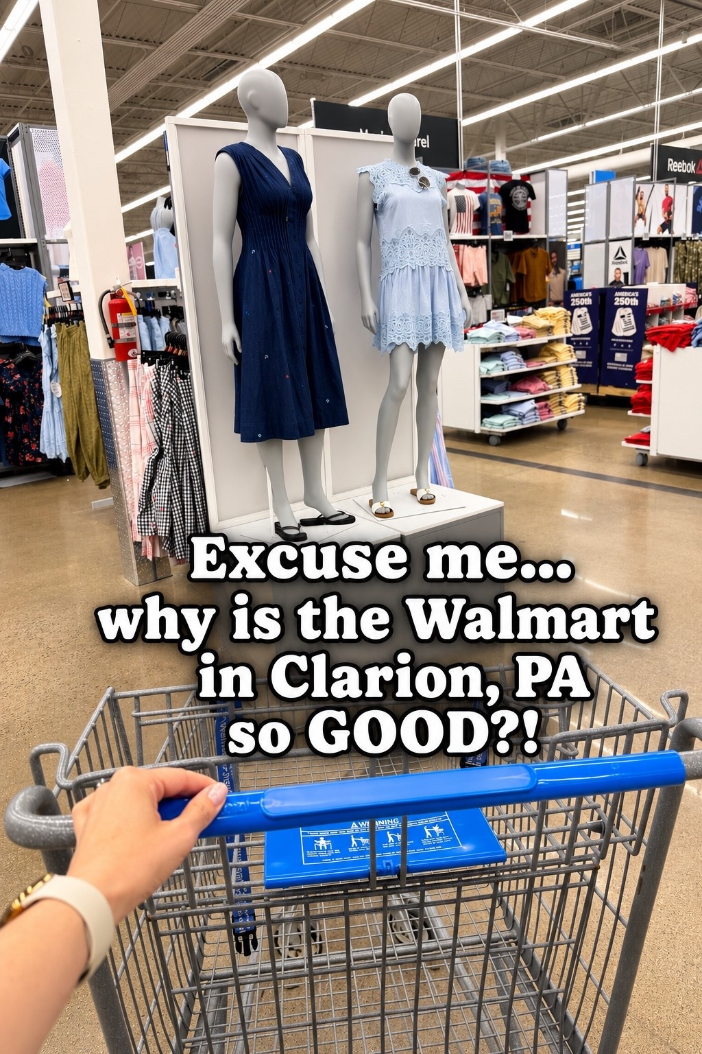 Okay… I have to show you this Walmart. We stopped in Clarion, Pennsylvania on our road trip, and I genuinely think this is the best Walmart I’ve ever been to. The fashion department was packed with brand-new arrivals! #walmartfashion