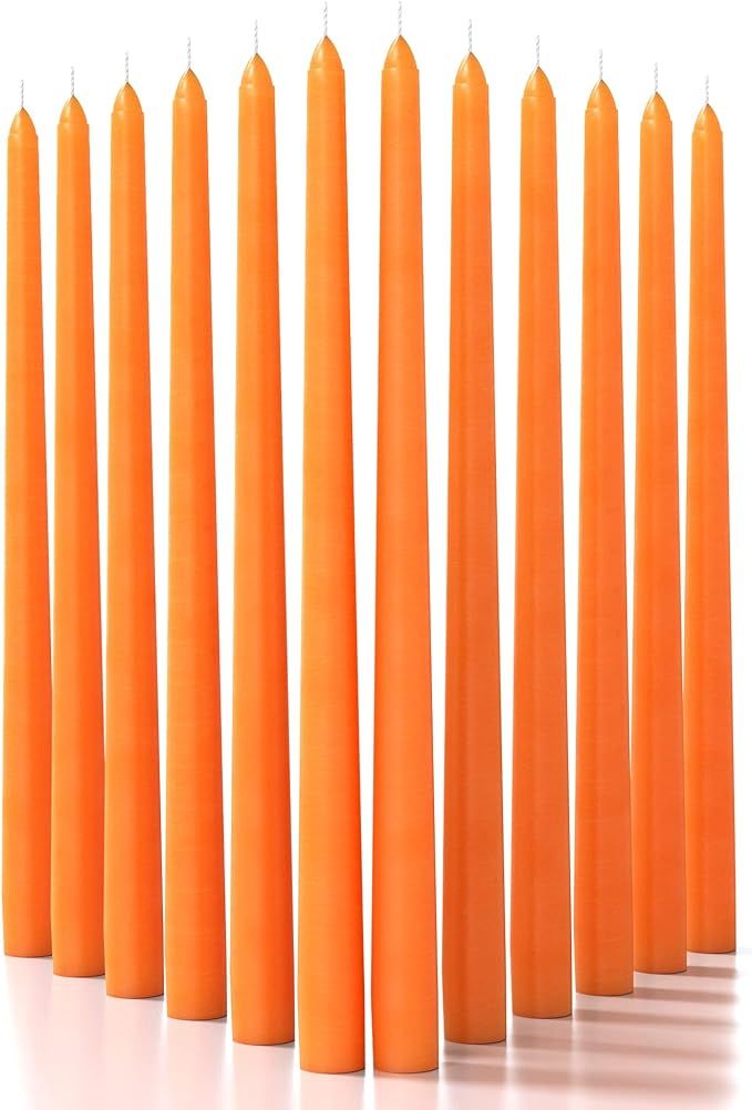 CANDWAX 14 inch Taper Candles Set of 12 - Halloween Taper Candles Dripless and Unscented - Tall C... | Amazon (US)