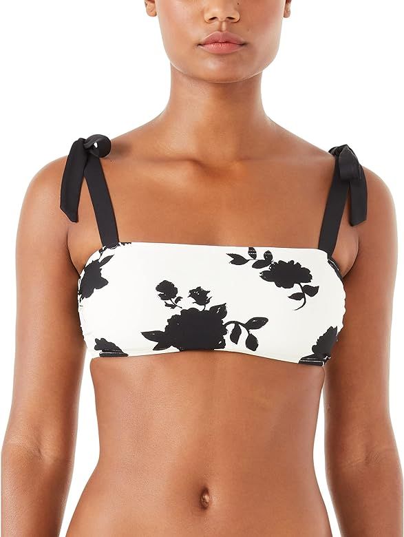Kate Spade New York womens Bicolor Shoulder Bow Tie Bikini Top | Amazon (US)
