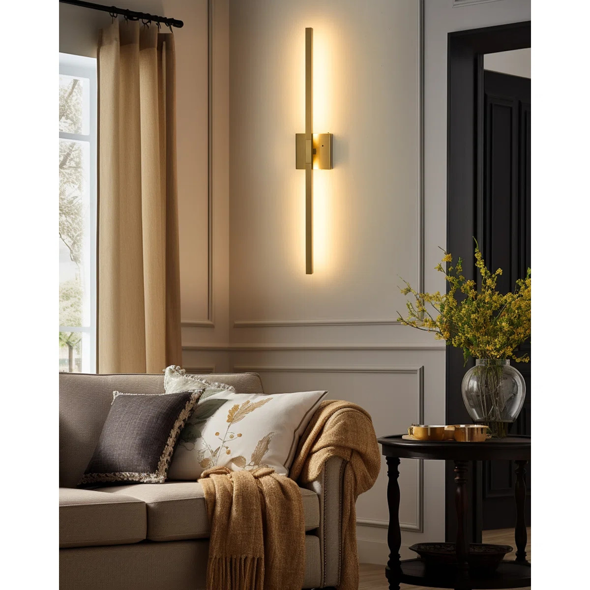 Dimmable Cordless LED Wall Sconce with Remote - Aluminum Battery Operated​ | Wayfair North America