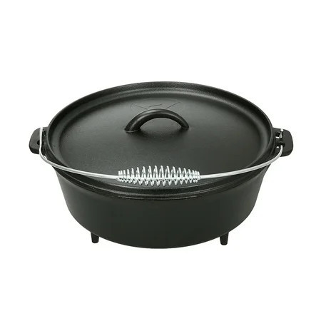 Ozark Trail 5qt Pre-Seasoned Nonstick Cast Iron Dutch Oven with Spiral Bail Handle | Walmart (US)